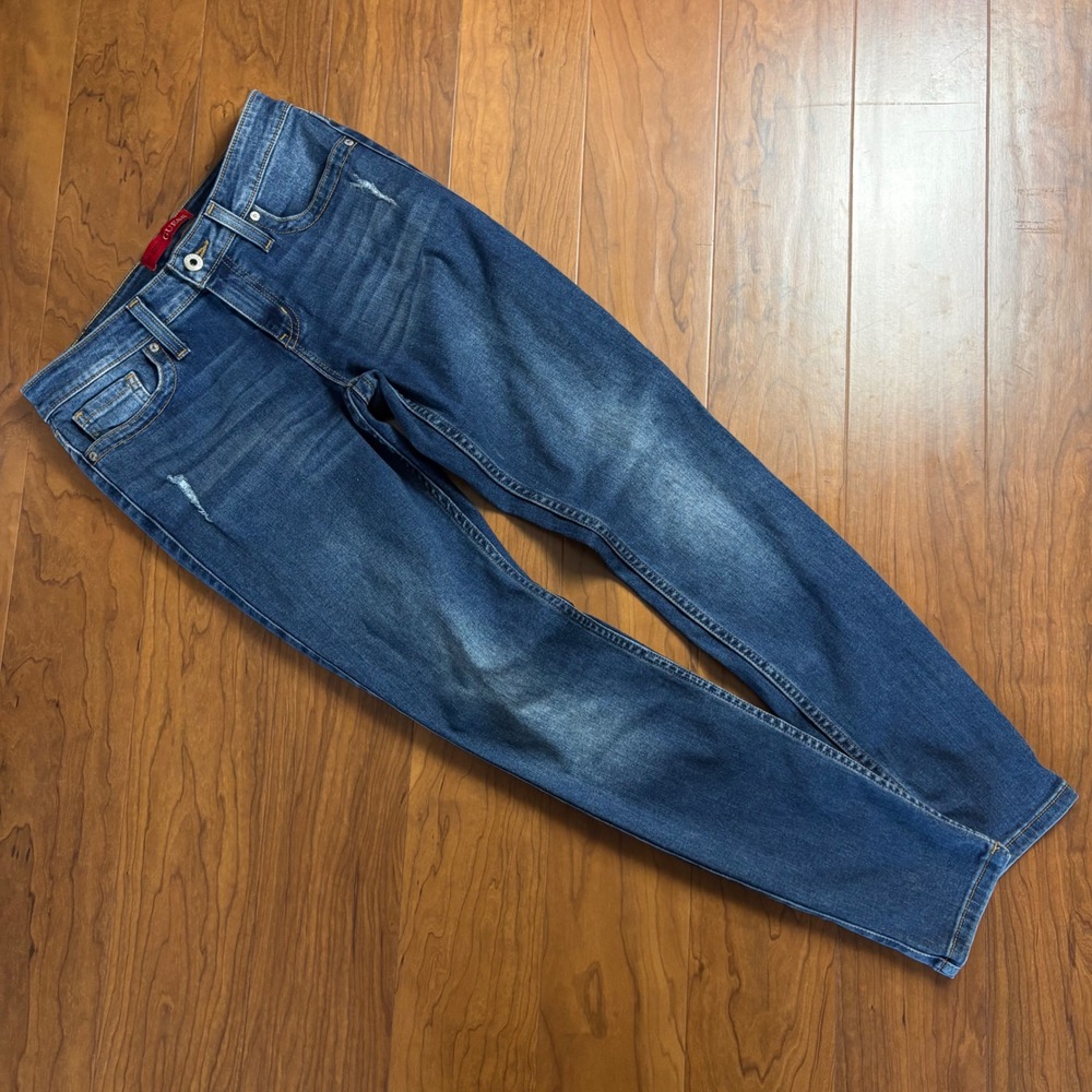 Guess Los Angeles Skinny Jeans Medium Wash Distressed R1BJ54D41O0 Size 27 RG